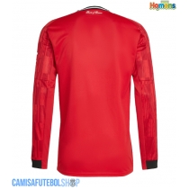 Camisa de time de futebol Manchester United Replicas 1º Equipamento 2025-26 Manga Comprida